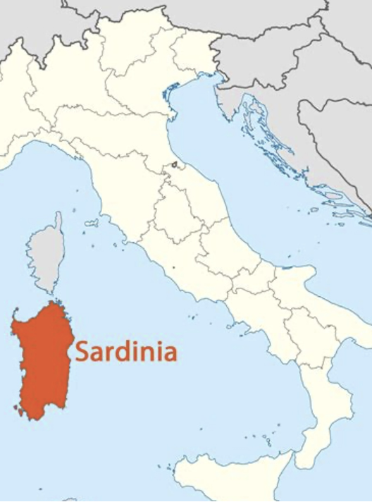 Sardinia map